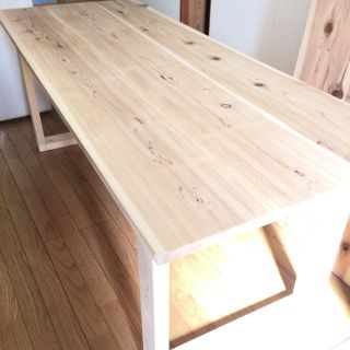 大幅値下げ☆大特価 W180サイズ 無垢材ナチュラルダイニングテーブルの ...