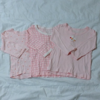 ニシマツヤ(西松屋)の西松屋 長袖シャツ(90cm) 3枚セット(Tシャツ/カットソー)