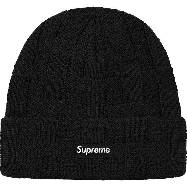 Supreme Basket Weave Beanie Blackフリーカラー