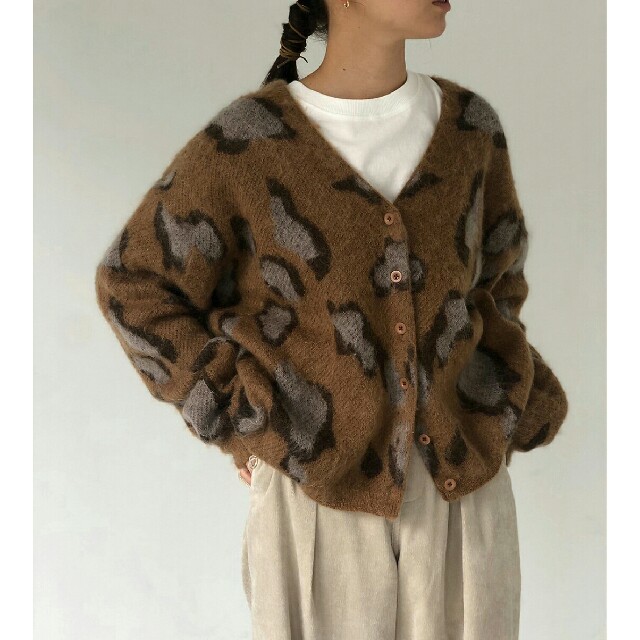 TODAYFUL(トゥデイフル)の【極美品】TODAYFUL Leopard Mohair Cardiganニット レディースのトップス(カーディガン)の商品写真