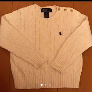 ラルフローレン(Ralph Lauren)のラルフローレン　ニット　4T 白　110(ニット)