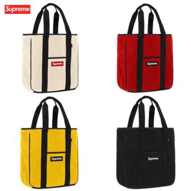 supremeトートバック　赤