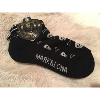 マークアンドロナ(MARK&LONA)のマークアンドロナ リボンロゴ靴下(ソックス)