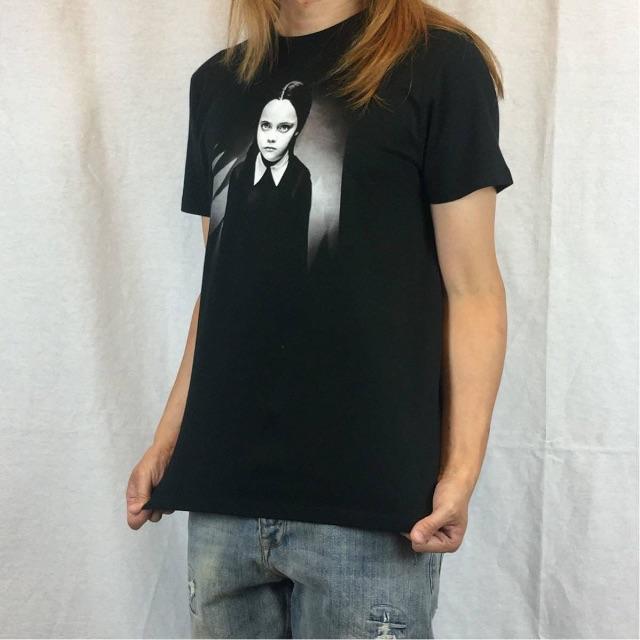 新品 映画 アダムスファミリー ウェンズデー 黒 Tシャツ S M L XL の