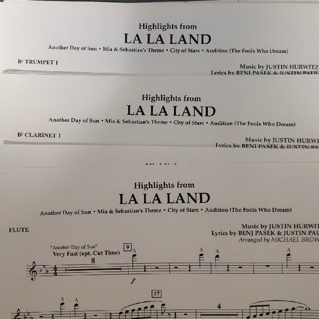 La La Land 吹奏楽譜 全部入 Hal Leonard社の通販 By うぉーく S Shop ラクマ