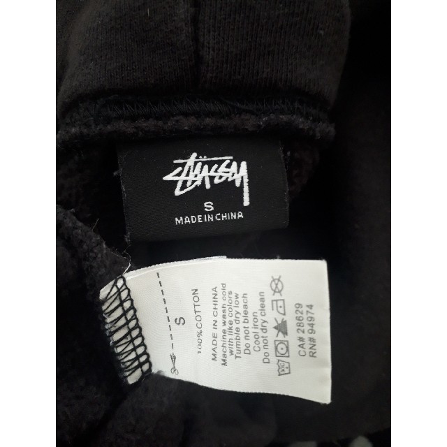 STUSSY　ステューシー　パーカー　ブラック　サイズS