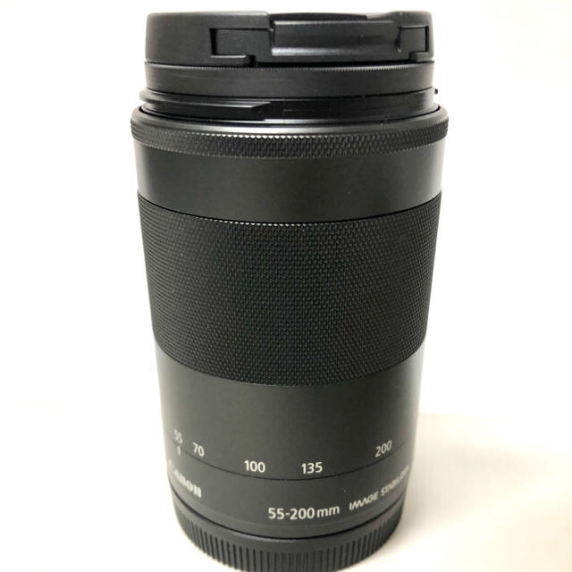 レンズフード付★美品 超望遠ズーム ★CANON EF-M 55-200mm