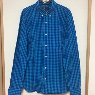 ギャップ(GAP)のギャップ(GAP) ボタンダウンシャツ チェック柄 春夏物 ブルー ユニセックス(シャツ)