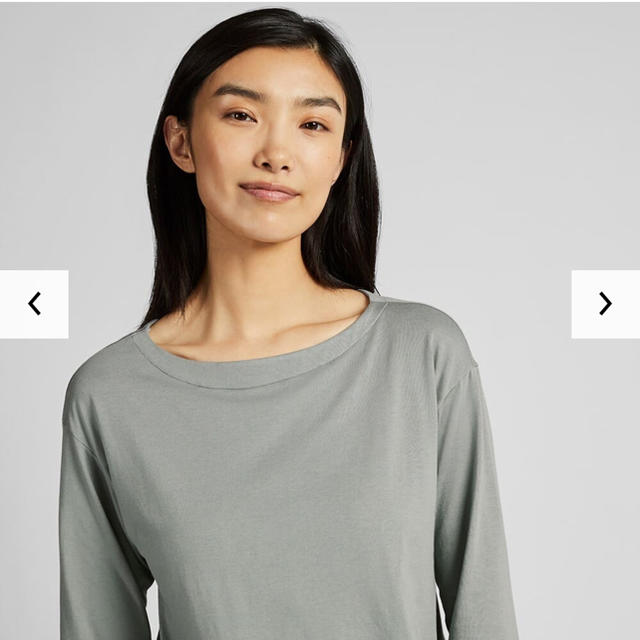 UNIQLO(ユニクロ)のユニクロ リラックスラウンジワンピース（7分袖）XLサイズ／グリーン 新品！ レディースのワンピース(ロングワンピース/マキシワンピース)の商品写真