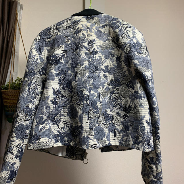 迅速な対応で商品をお届け致します ZARA ザラ ボタニカル シースルー ブルゾン ZARA シースルジップアッププルゾン M