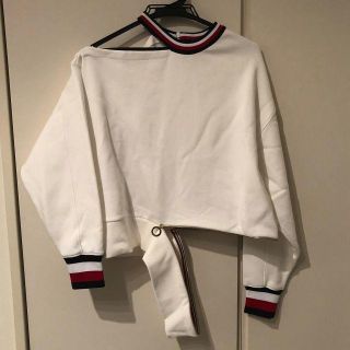 トミーヒルフィガー(TOMMY HILFIGER)のトミーヒルフィガー コラボ変形トップス ウールスエット(Tシャツ(長袖/七分))