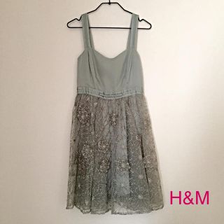 エイチアンドエム(H&M)の【★値下げ★】【新品同様】フラワードレス(ミディアムドレス)