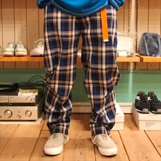 アンユーズド(UNUSED)のSYU HOMME 17AW Over Plaid Pants チェックパンツ(ワークパンツ/カーゴパンツ)