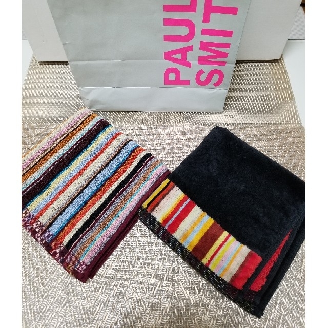 Paul Smith(ポールスミス)のPaul Smith　ハンドタオル　2枚　　　【新品】　ポールスミスタオルセット インテリア/住まい/日用品の日用品/生活雑貨/旅行(タオル/バス用品)の商品写真