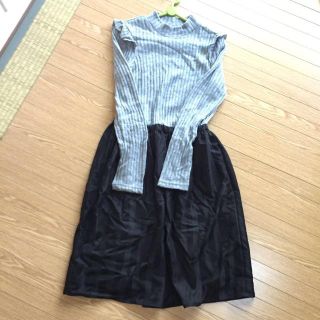 ダブルクローゼット(w closet)の切り替えワンピ(ひざ丈ワンピース)