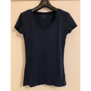 トミーヒルフィガー(TOMMY HILFIGER)のTOMMY HILFIGER♡Tシャツ Vネック ネイビー(Tシャツ(半袖/袖なし))