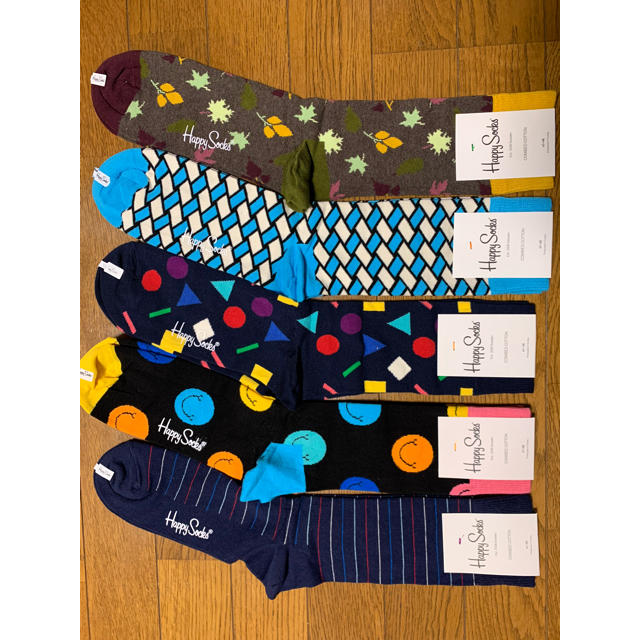 BEAMS(ビームス)のハッピーソックス happy socks 5足 定価7,150円 メンズのレッグウェア(ソックス)の商品写真