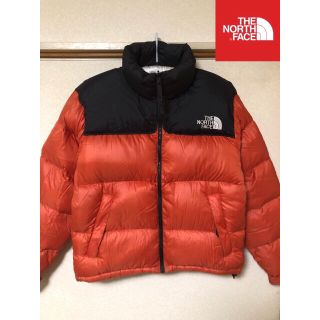 ザノースフェイス(THE NORTH FACE)の【良品】THE NORTH FACE ノースフェイス ヌプシ ダウン 橙×黒 S(ダウンジャケット)