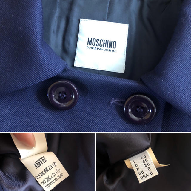 MOSCHINO(モスキーノ)のMOSCHINO cheap&chic モスキーノ　チープ&シック　ウールコート レディースのジャケット/アウター(ロングコート)の商品写真