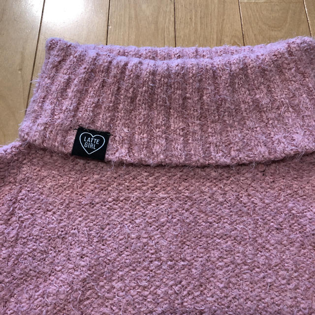 PINK-latte(ピンクラテ)のピンクラテ★美品★ピンクニット★ホルターネック★M キッズ/ベビー/マタニティのキッズ服女の子用(90cm~)(ニット)の商品写真