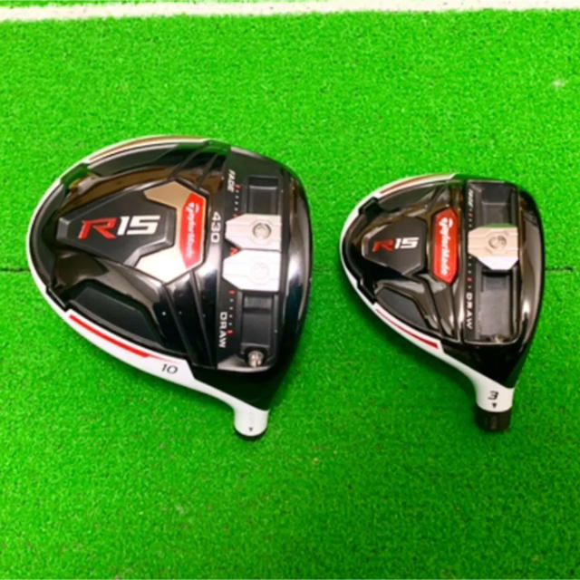 TaylorMade(テーラーメイド)のテーラーメイド R15 ドライバー1w スプーン3w ヘッドセット スポーツ/アウトドアのゴルフ(クラブ)の商品写真