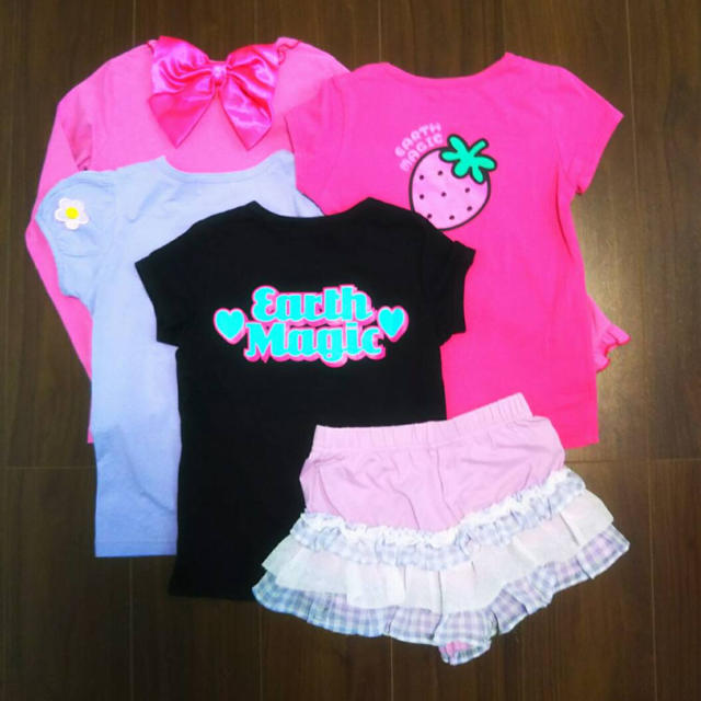 EARTHMAGIC(アースマジック)のEARTHMAGIC  140  150  おまとめ7点セット キッズ/ベビー/マタニティのキッズ服女の子用(90cm~)(Tシャツ/カットソー)の商品写真