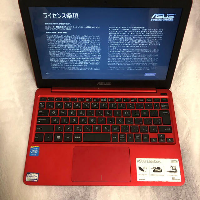 ASUS(エイスース)のCanyon様専用　ASUS ノートパソコン　X205TA RED スマホ/家電/カメラのPC/タブレット(ノートPC)の商品写真