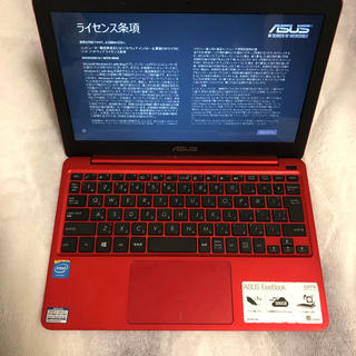 エイスース(ASUS)のCanyon様専用　ASUS ノートパソコン　X205TA RED(ノートPC)