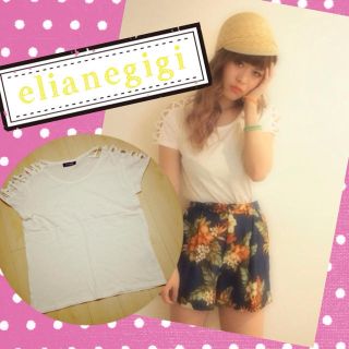 チュージーチュー(choosy chu)のelianegigiクロスTシャツ(Tシャツ(半袖/袖なし))