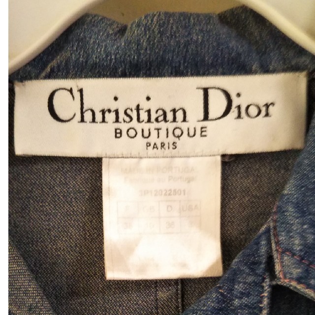 Christian Dior(クリスチャンディオール)のレア品！！クリスチャンディオール　ピンクステッチデニムジャケット レディースのジャケット/アウター(Gジャン/デニムジャケット)の商品写真