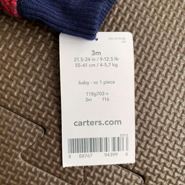 carter's(カーターズ)の値下げ🌟carter’s 3ヶ月 クマ耳ロンパース キッズ/ベビー/マタニティのベビー服(~85cm)(ロンパース)の商品写真