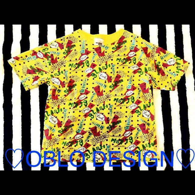 【OBLO DESIGN】Tシャツ カットソー 派手  ♡ POP ♡ Mサイズ レディースのトップス(Tシャツ(半袖/袖なし))の商品写真