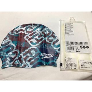 スピード(SPEEDO)の★☆新品☆ speedo プリント入りシリコンスイムキャップ①★(マリン/スイミング)