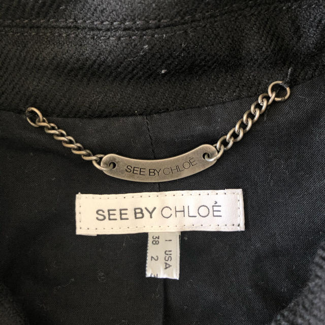 SEE BY CHLOE(シーバイクロエ)のシーバイクロエ コート 黒 レディースのジャケット/アウター(その他)の商品写真