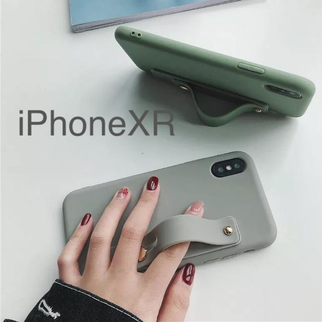 iPhone(アイフォーン)のiPhoneケース XR シンプルで使いやすい！取手つき アイフォンケース 韓国 スマホ/家電/カメラのスマホアクセサリー(iPhoneケース)の商品写真