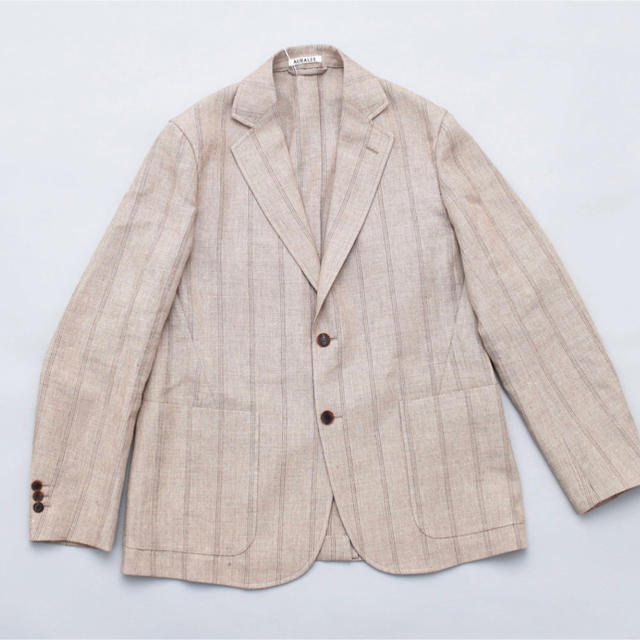 LINEN WOOL SILK SHARK SKIN JACKET