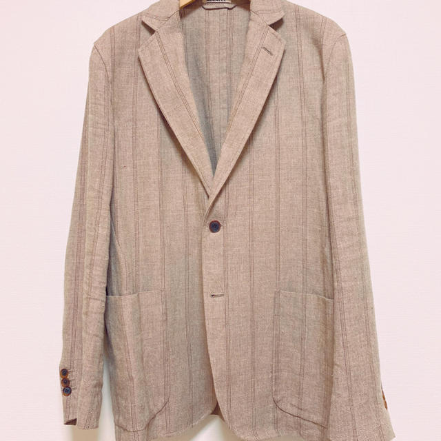 LINEN WOOL SILK SHARK SKIN JACKET