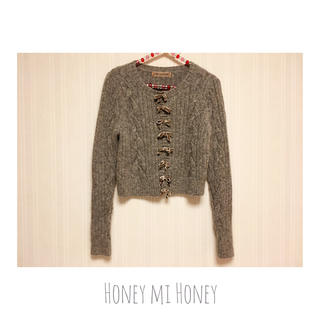 ハニーミーハニー(Honey mi Honey)のribbon knit cardigan(カーディガン)