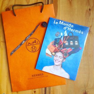 エルメス(Hermes)のエルメス:冊子(未開封2019年秋冬号)、リボン、ショッパー(ファッション)