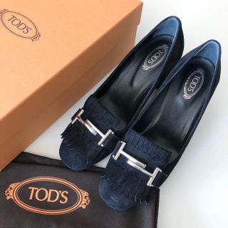 トッズ(TOD'S)の【極美品】TOD’S ダブルティー スエードパンプス　¥84,000(ハイヒール/パンプス)