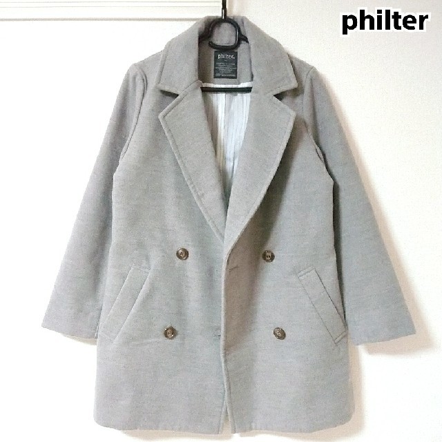 philter ★新品★ミドル丈チェスターコート レディースのジャケット/アウター(チェスターコート)の商品写真