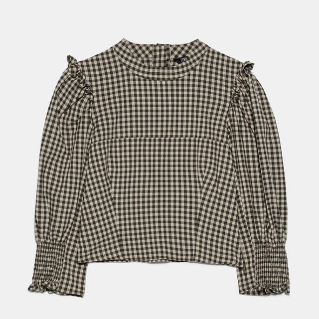 ZARA(ザラ)のギンガムチェックシャツ レディースのトップス(シャツ/ブラウス(長袖/七分))の商品写真