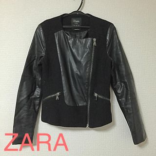 ザラ(ZARA)のZARA☆ノーカラーライダース(ライダースジャケット)