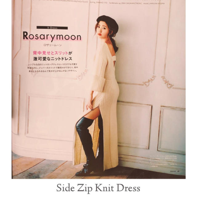 Rosary moon - rosarymoom サイドジップニットドレスの通販 by ひよこs ...