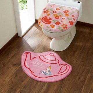 ディズニー(Disney)の【Disney】ディズニー フタカバー＆トイレマット「ふしぎの国のアリス」 (トイレマット)