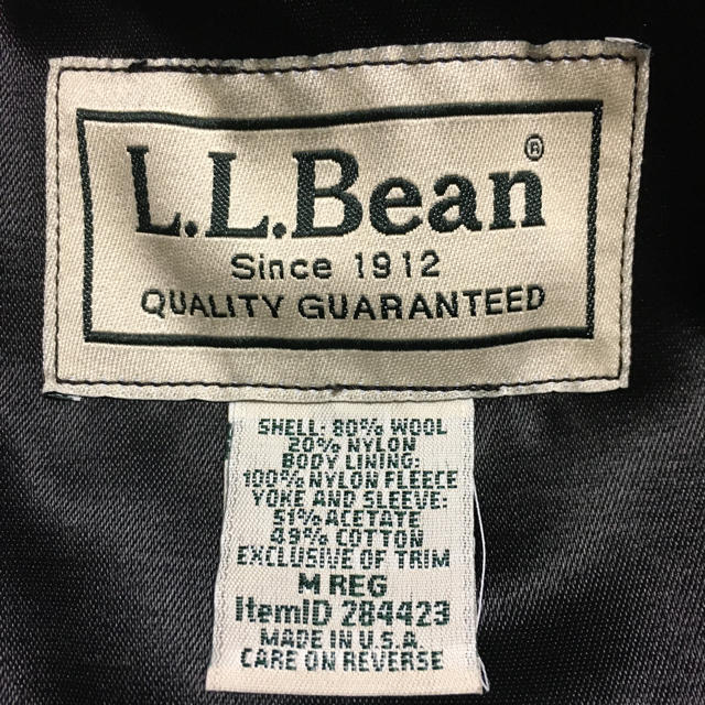 L.L. Bean オーセンティック　ウールピーコート　ダークグレーUS-M