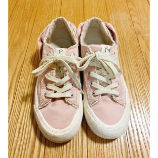 ザラキッズ(ZARA KIDS)のZARA リボン付きサテンスニーカー　22センチ(スニーカー)