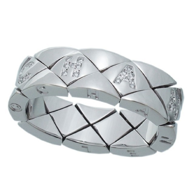 新しいコレクション マトラッセ 極美品☆CHANEL - CHANEL K18WG ダイヤモンドリング 750 リング(指輪)