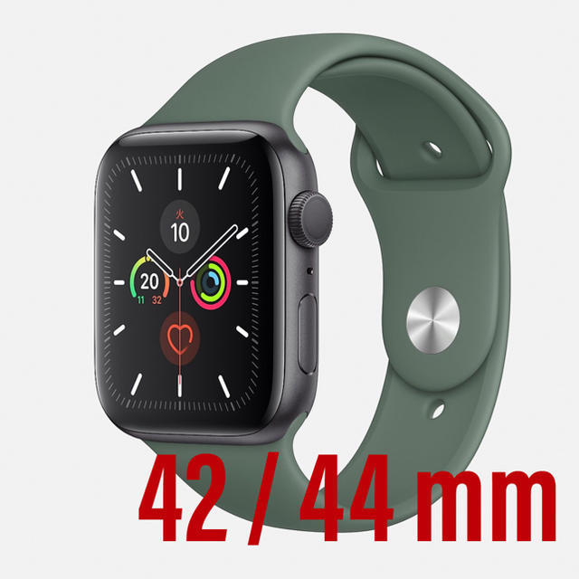Apple Watch - Apple Watch ベルト スポーツバンド 42 44 パイングリーンの通販 by かんさん32's shop