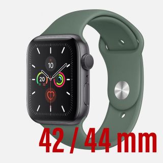 アップルウォッチ(Apple Watch)のApple Watch ベルト スポーツバンド 42 44 パイングリーン(ラバーベルト)